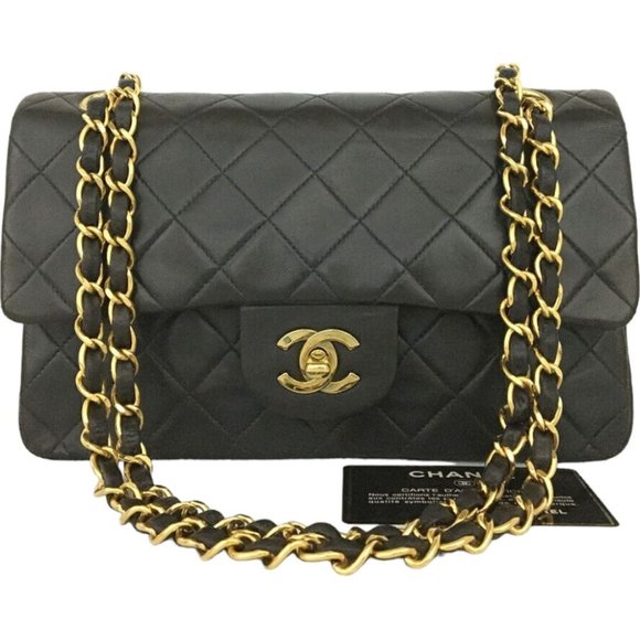 CHANEL Handbags - 9043426 Chanel Shoulder Bag Double Flap 23 Quilted CC Logo Black Lambskin